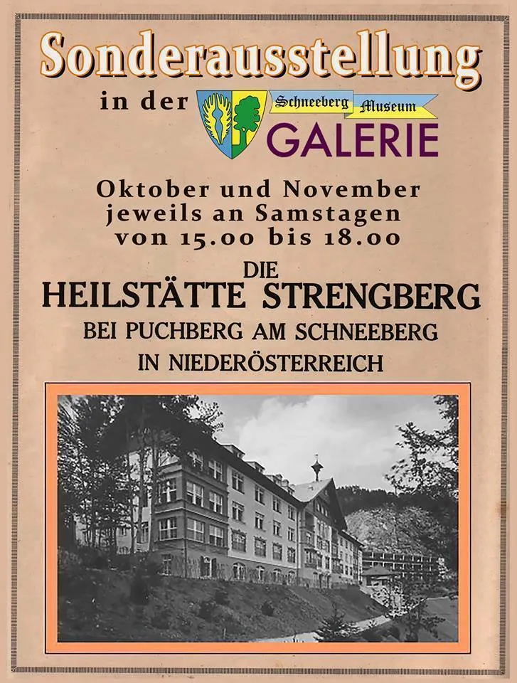 Original exhibition poster: Die Heilstätte am Strengberg