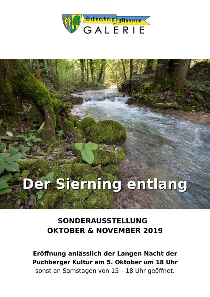 Original exhibition poster: Der Sierning entlang
