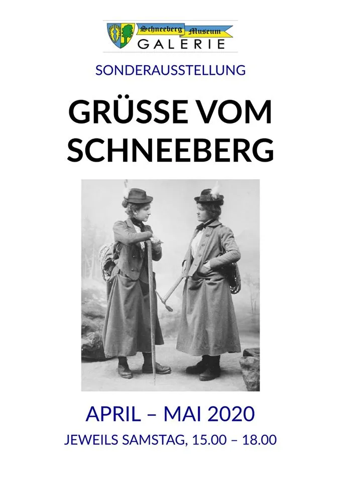 Original exhibition poster: Grüße vom Schneeberg