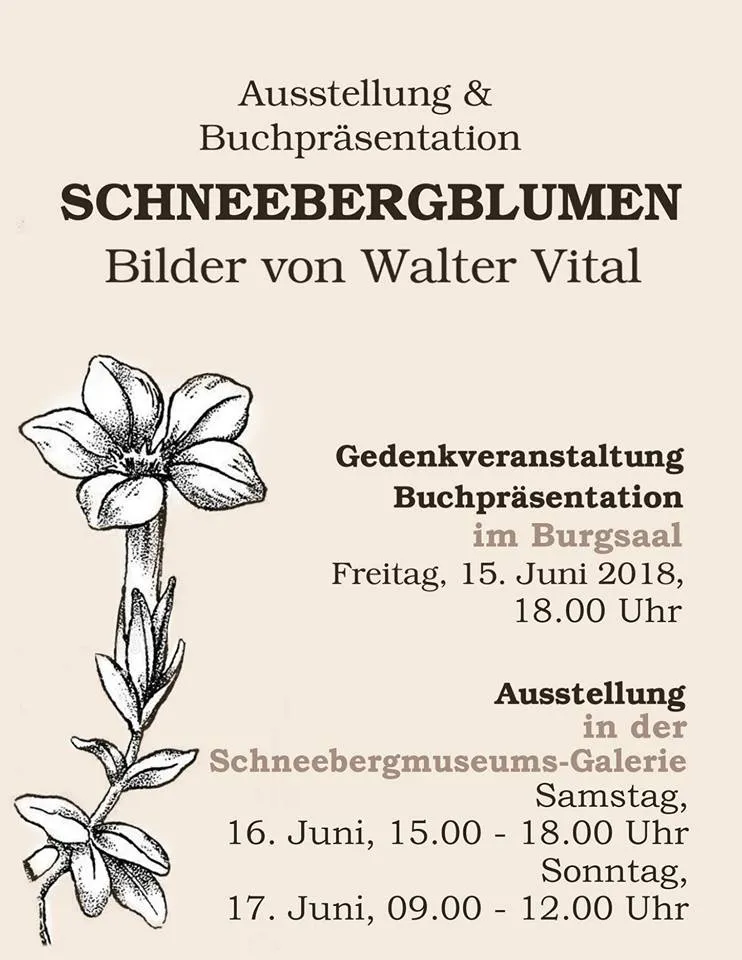 Original exhibition poster: Schneebergblumen