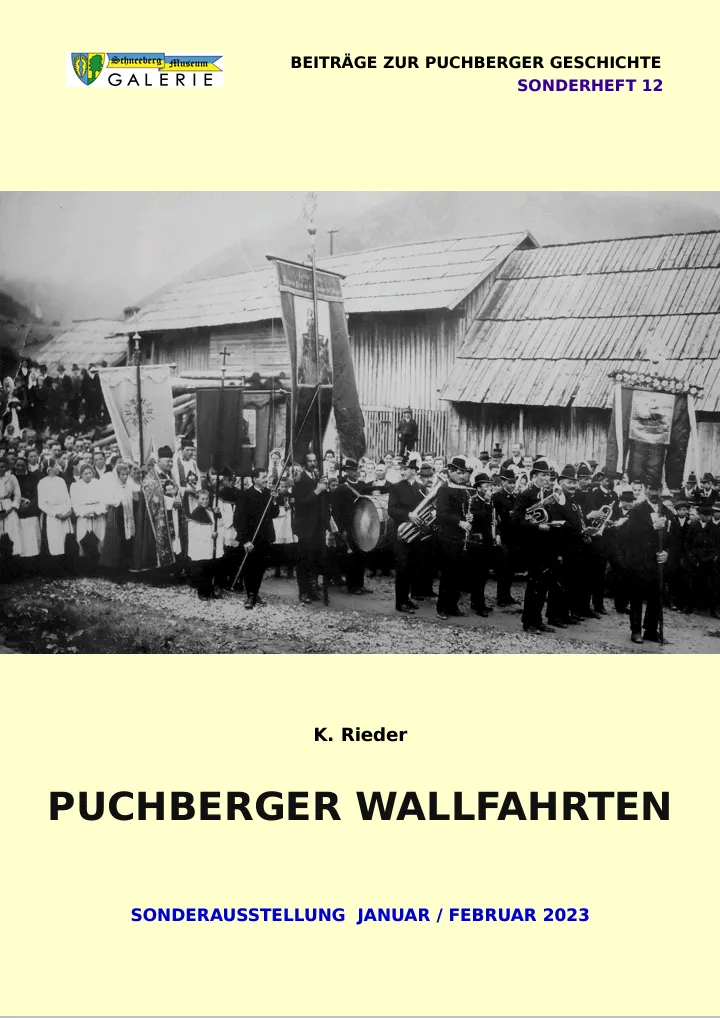 Original exhibition poster: Puchberger Wallfahrten